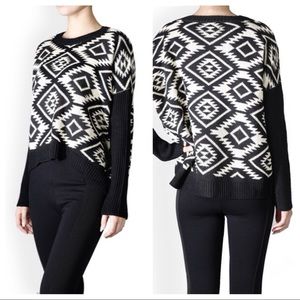 ⭐️SALE!⭐️ Tribal Jacquard Sweater (Black)